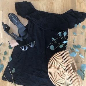 Aerie Off the Shoulder Linen Dress